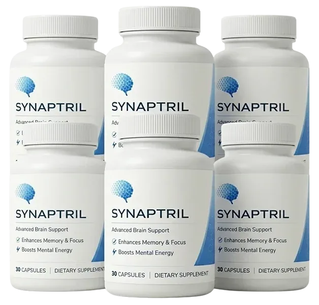6 white Synaptril bottles, 30 capsules each